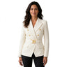 Women’s Jacquard Blazer with Belt-Blazer for women-CaldwellVoss