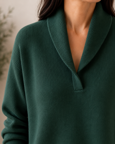 Women’s Knit Pullover with Shawl Collar-Sweaters for Women-CaldwellVoss