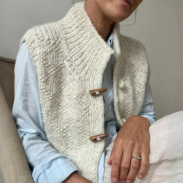 Women’s Knit Vest with Toggle Buttons-Vest for women-CaldwellVoss