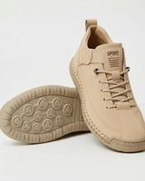 Women’s Lace-Up Low-Top Sneakers with Side Strap-Footwear for women-CaldwellVoss