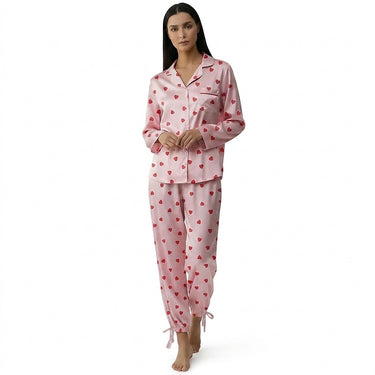 Women’s Leopard Print Button Down Pajama Set-Pajama for women-CaldwellVoss