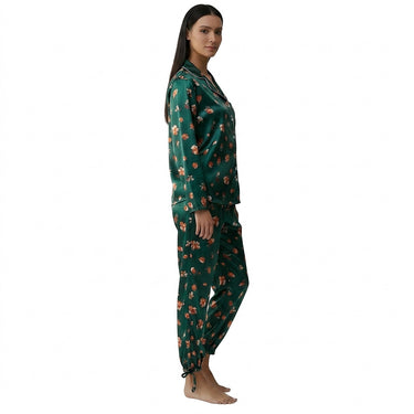 Women’s Leopard Print Button Down Pajama Set-Pajama for women-CaldwellVoss