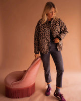 Women’s Leopard Print Snap Button Jacket-Jacket for women-CaldwellVoss