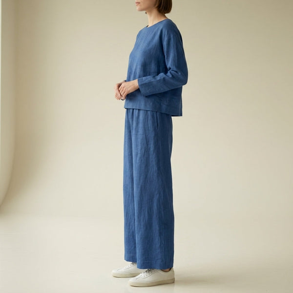 Women’s Linen Wide-Leg Matching Set-Sets for women-CaldwellVoss