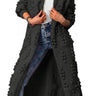 Women’s Long Open-Front Pom-Pom Knit Cardigan-Cardigan for women-CaldwellVoss