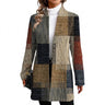 Women’s Long Patchwork Plaid Blazer-Blazers for women-CaldwellVoss