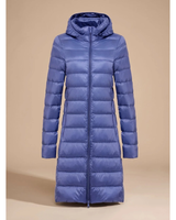 Women’s Long Puffer Jacket with Hood and Zip Closure-Jacket for women-CaldwellVoss