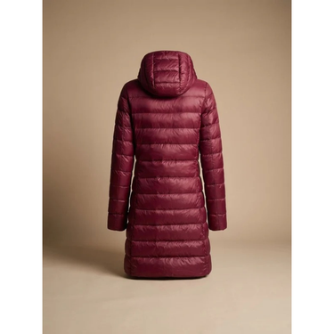 Women’s Long Puffer Jacket with Hood and Zip Closure-Jacket for women-CaldwellVoss