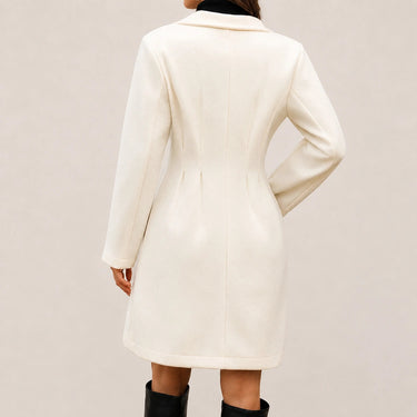 Women’s Long Sleeve Lapel Coat with Button Closure-Jacket for women-CaldwellVoss