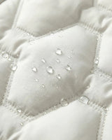 Women’s Longline Hooded Puffer Coat with Geometric Quilting-Coats for women-CaldwellVoss