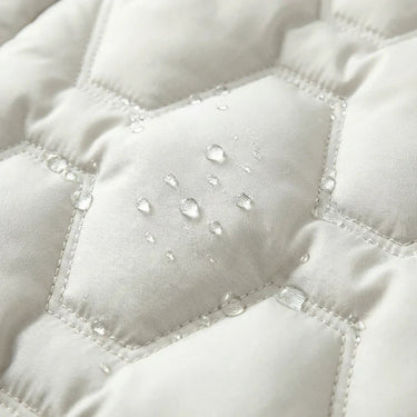 Women’s Longline Hooded Puffer Coat with Geometric Quilting-Coats for women-CaldwellVoss