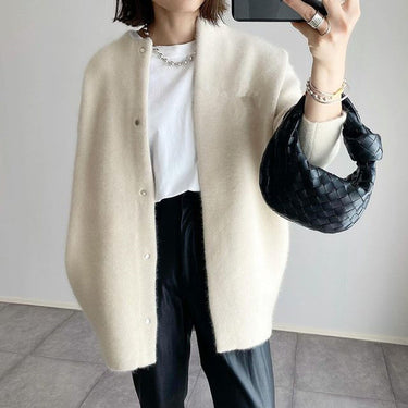 Women’s Longline Knit Cardigan with Snap Closures-Cardigan for women-CaldwellVoss
