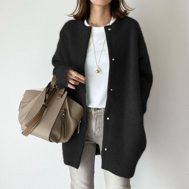 Women’s Longline Knit Cardigan with Snap Closures-Cardigan for women-CaldwellVoss