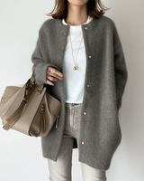 Women’s Longline Knit Cardigan with Snap Closures-Cardigan for women-CaldwellVoss