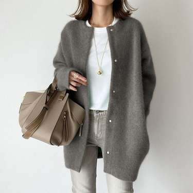 Women’s Longline Knit Cardigan with Snap Closures-Cardigan for women-CaldwellVoss