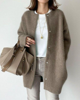 Women’s Longline Knit Cardigan with Snap Closures-Cardigan for women-CaldwellVoss