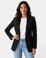 Women’s Open Front Blazer with Flap Pockets-Blazer for women-CaldwellVoss