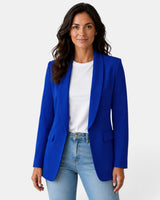 Women’s Open Front Blazer with Flap Pockets-Blazer for women-CaldwellVoss