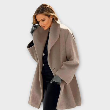 Women’s Oversized Coat with Wide Lapel-Coats for women-CaldwellVoss