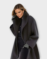 Women’s Oversized Coat with Wide Lapel-Coats for women-CaldwellVoss