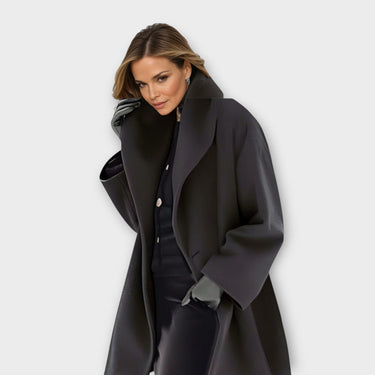Women’s Oversized Coat with Wide Lapel-Coats for women-CaldwellVoss