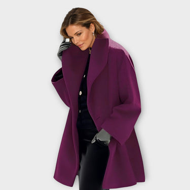 Women’s Oversized Coat with Wide Lapel-Coats for women-CaldwellVoss