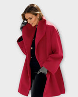 Women’s Oversized Coat with Wide Lapel-Coats for women-CaldwellVoss