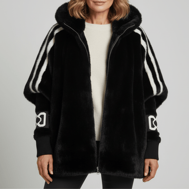 Women’s Oversized Faux Fur Hooded Jacket-Jacket for women-CaldwellVoss