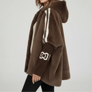 Women’s Oversized Faux Fur Hooded Jacket-Jacket for women-CaldwellVoss