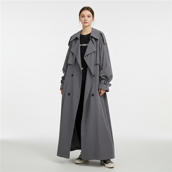 Women’s Oversized Long Trench Coat-coats for women-CaldwellVoss