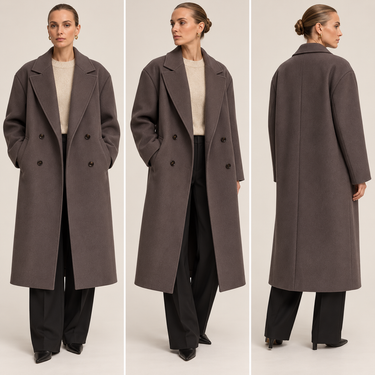 Women’s Oversized Long Wool Coat-Coats for women-CaldwellVoss