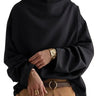 Women’s Oversized Sweatshirt with Mock Neck-sweater for Women-CaldwellVoss