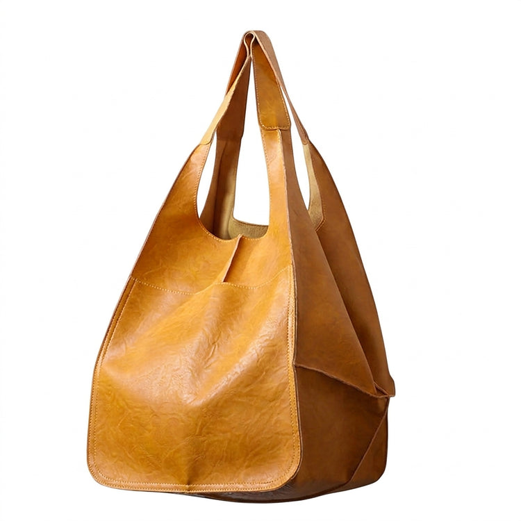 Women’s Oversized Tote Bag with Front Patch Pocket-Accessories for Women-CaldwellVoss