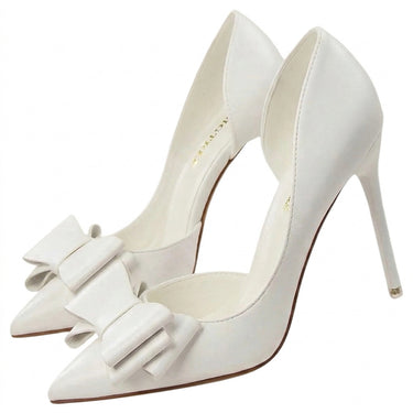 Women’s Pointed Toe Stiletto Pumps with Bow Detail-Footwear for women-CaldwellVoss