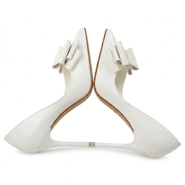 Women’s Pointed Toe Stiletto Pumps with Bow Detail-Footwear for women-CaldwellVoss