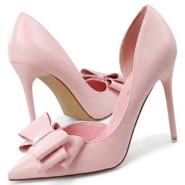 Women’s Pointed Toe Stiletto Pumps with Bow Detail-Footwear for women-CaldwellVoss