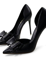 Women’s Pointed Toe Stiletto Pumps with Bow Detail-Footwear for women-CaldwellVoss