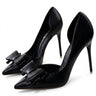 Women’s Pointed Toe Stiletto Pumps with Bow Detail-Footwear for women-CaldwellVoss
