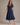 Women's Polka Dot Smocked Midi Dress Deep Navy