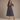 Women's Polka Dot Smocked Midi Dress Navy Blue