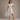 Women's Polka Dot Smocked Midi Dress Ivory White