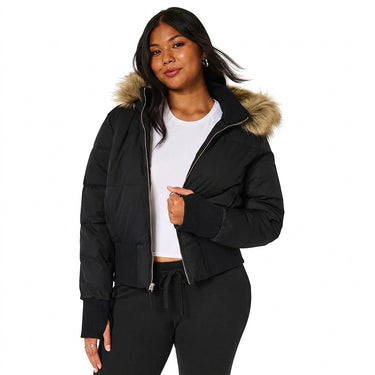 Women’s Puffer Jacket with Faux Fur Hood-Jacket for women-CaldwellVoss