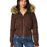 Women’s Puffer Jacket with Faux Fur Hood-Jacket for women-CaldwellVoss