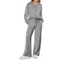 Women’s Quarter-Zip Pullover and Wide Leg Pants Set-Sets for women-CaldwellVoss
