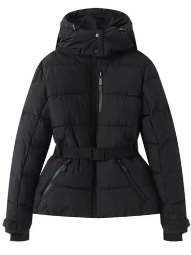 Women’s Quilted Puffer Jacket with Belt and Hood-Jacket for women-CaldwellVoss