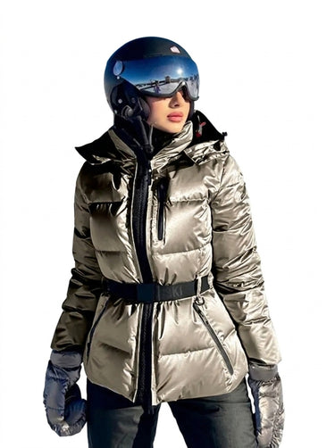 Women’s Quilted Puffer Jacket with Belt and Hood-Jacket for women-CaldwellVoss