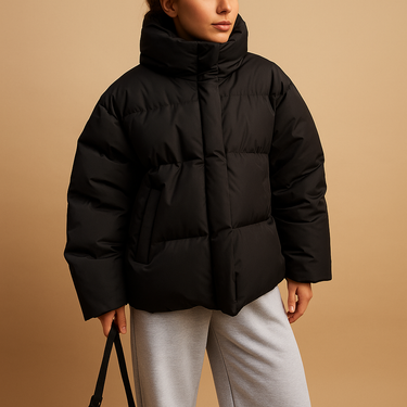 Women’s Quilted Puffer Jacket with Hood and Zip Closure-Jacket for women-CaldwellVoss
