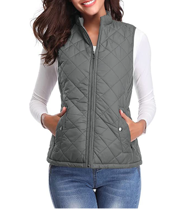 Women’s Quilted Zip Front Vest-Vest for women-CaldwellVoss