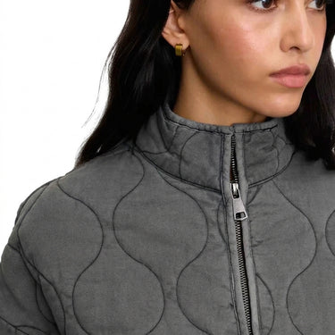Women’s Quilted Zip-Up Jacket with Patch Pockets-Jacket for women-CaldwellVoss