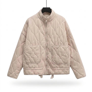 Women’s Quilted Zip-Up Jacket with Patch Pockets-Jacket for women-CaldwellVoss